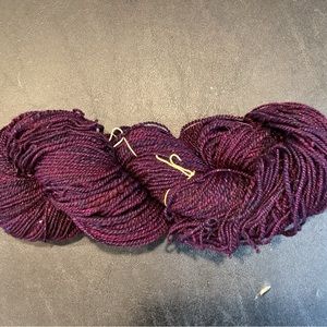 Hand spun wool art yarn 3.9 ozs